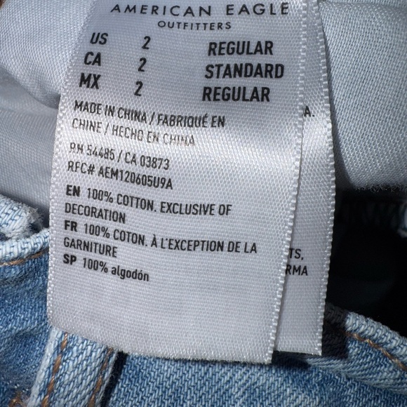 NWT American Eagle Outfitters Light Blue Denim Jeans - Picture 4 of 7